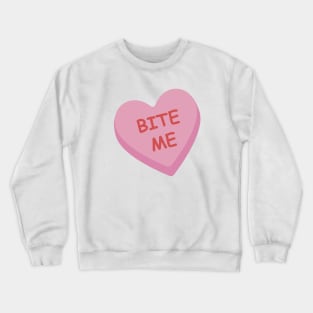 "Bite Me" Candy Heart Crewneck Sweatshirt